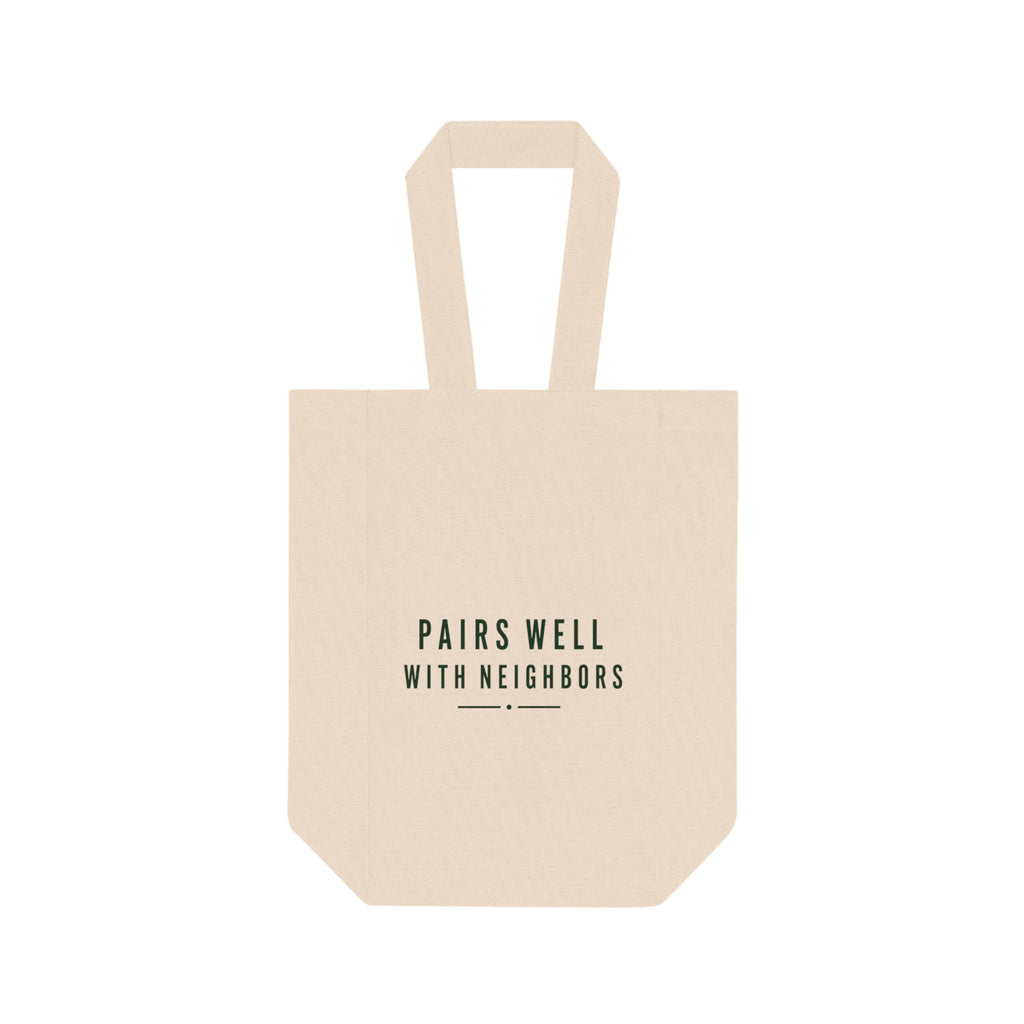 'Pairs Well With Neighbors' Double Bottle Wine Tote