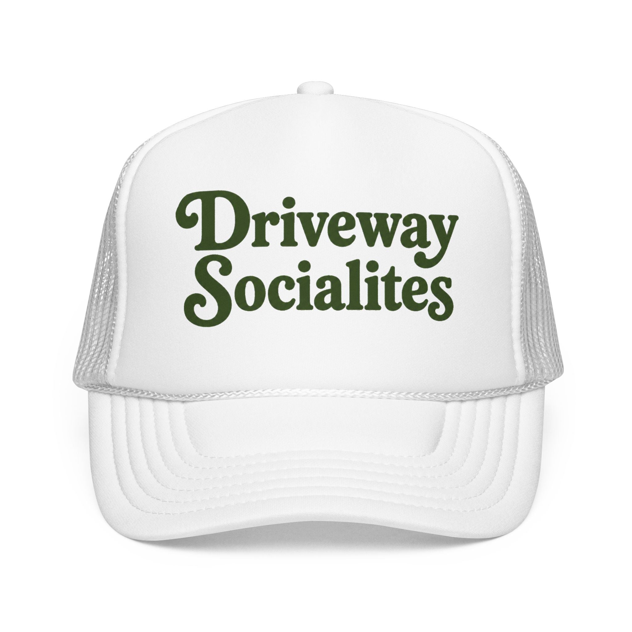 'Driveway Socialites' Retro Foam Trucker