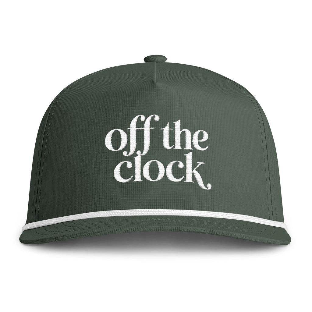 'Off The Clock' Embroidered Rope Hat