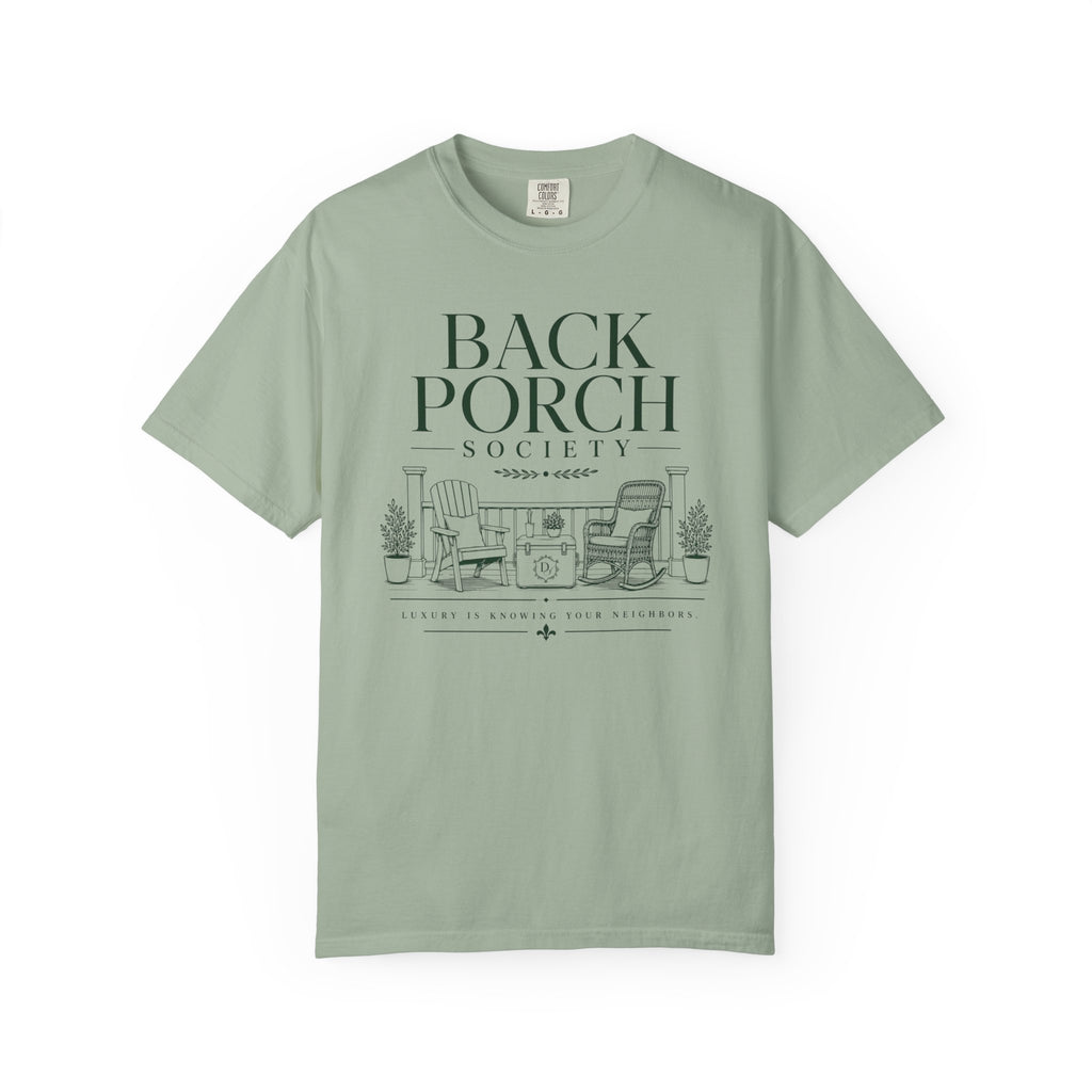 Back Porch Society T-Shirt — Vintage Outdoor Relaxation Tee