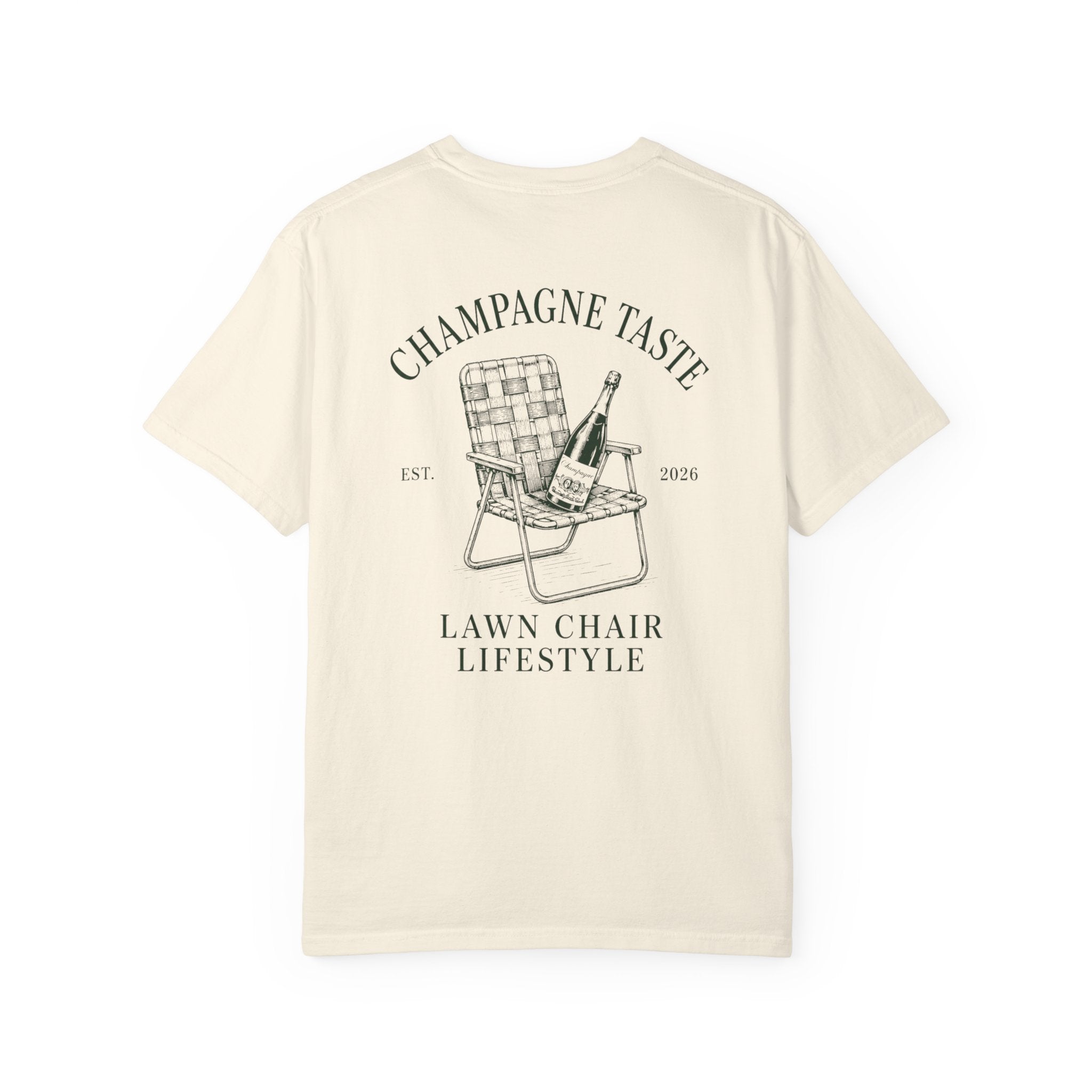 Champagne Taste. Lawn Chair Lifestyle T-Shirt