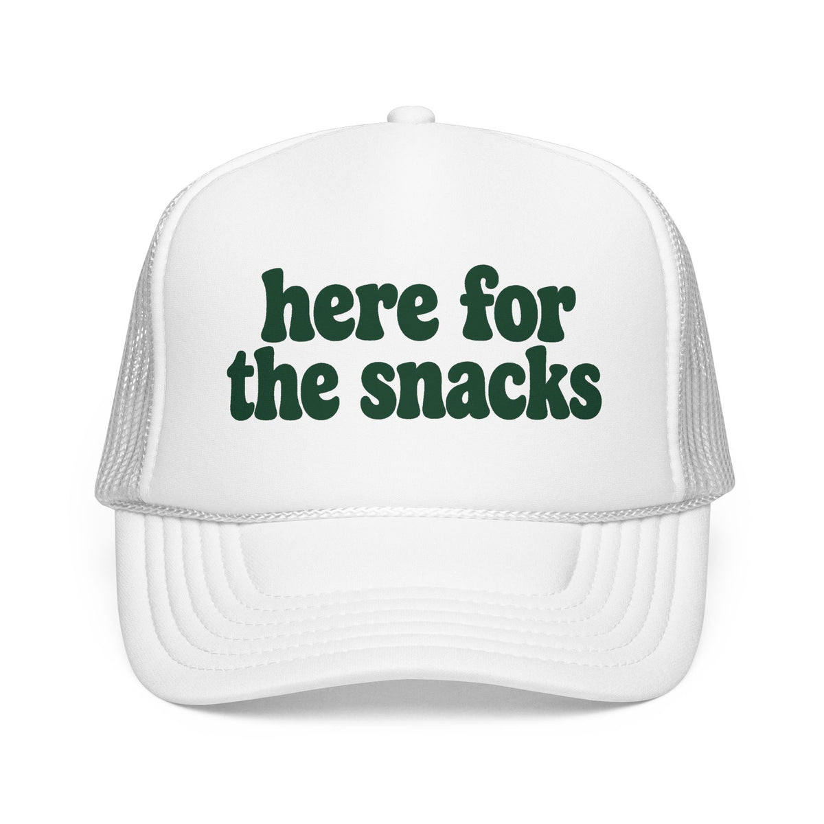 Here For The Snacks Foam Trucker