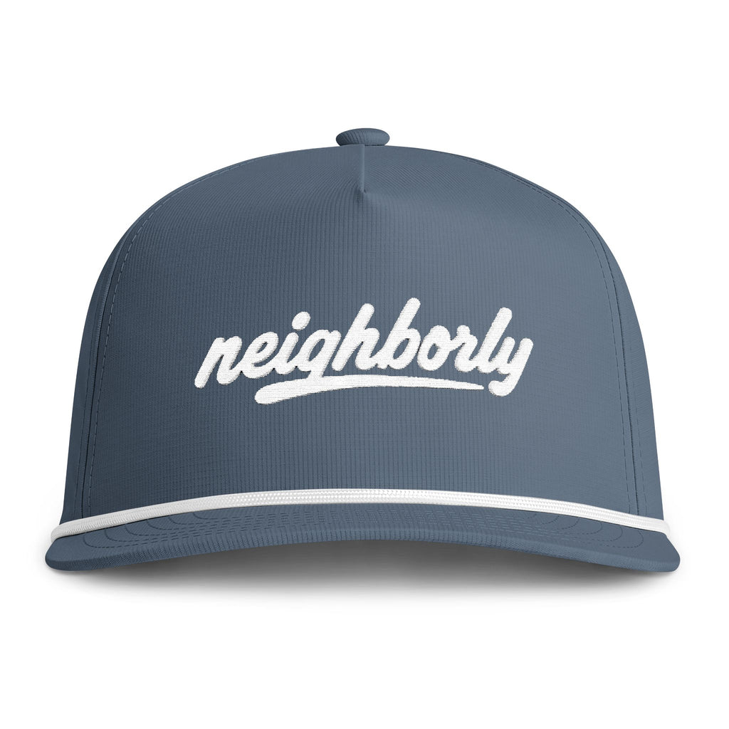 "Neighborly" Embroidered Rope Hat