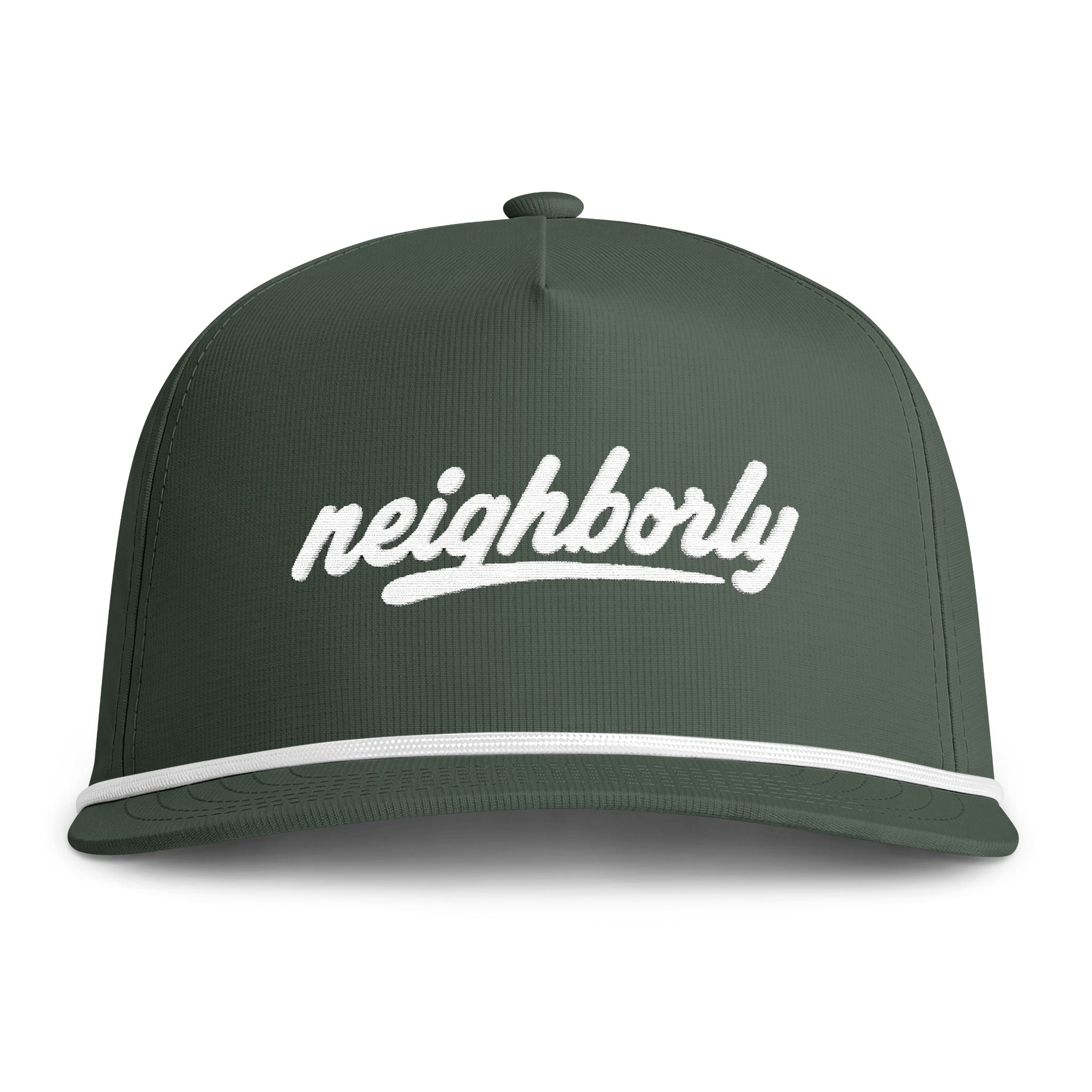 "Neighborly" Embroidered Rope Hat