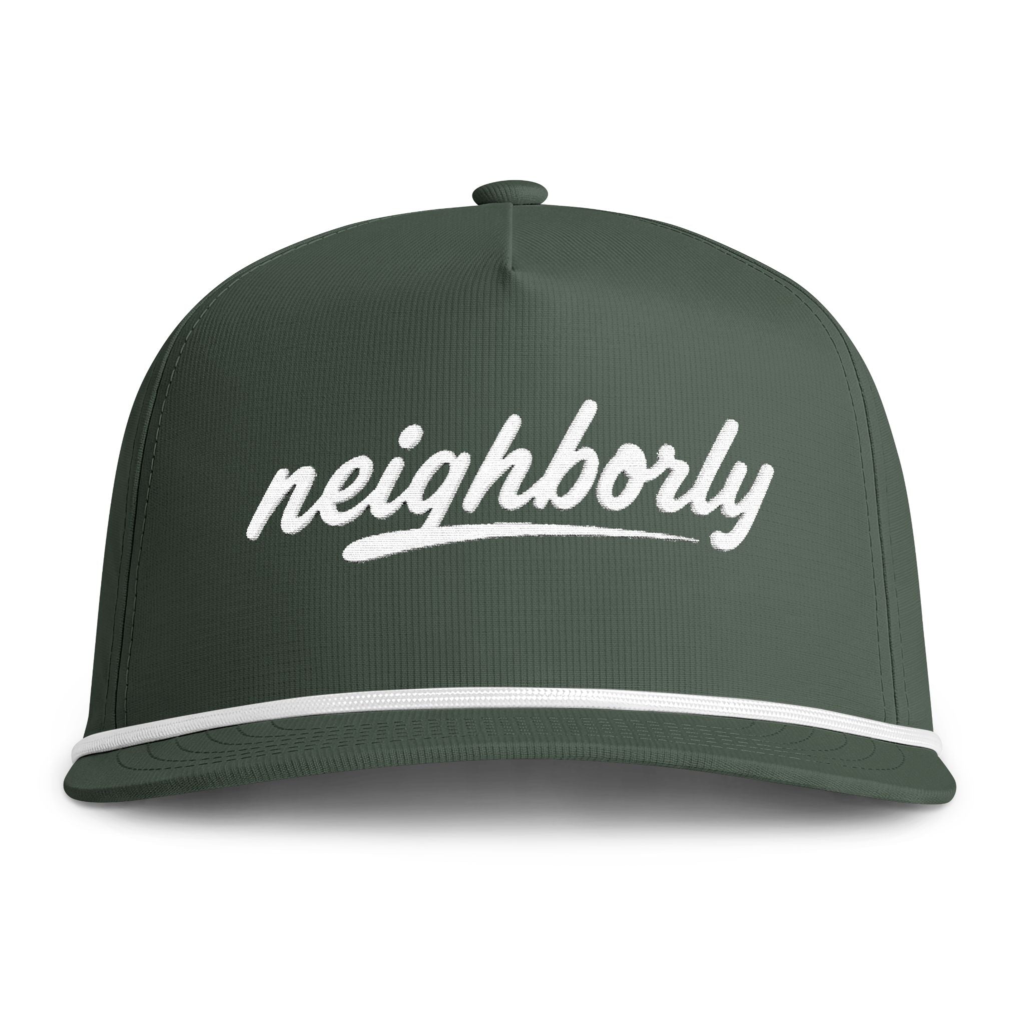 'Neighborly' Embroidered Rope Hat