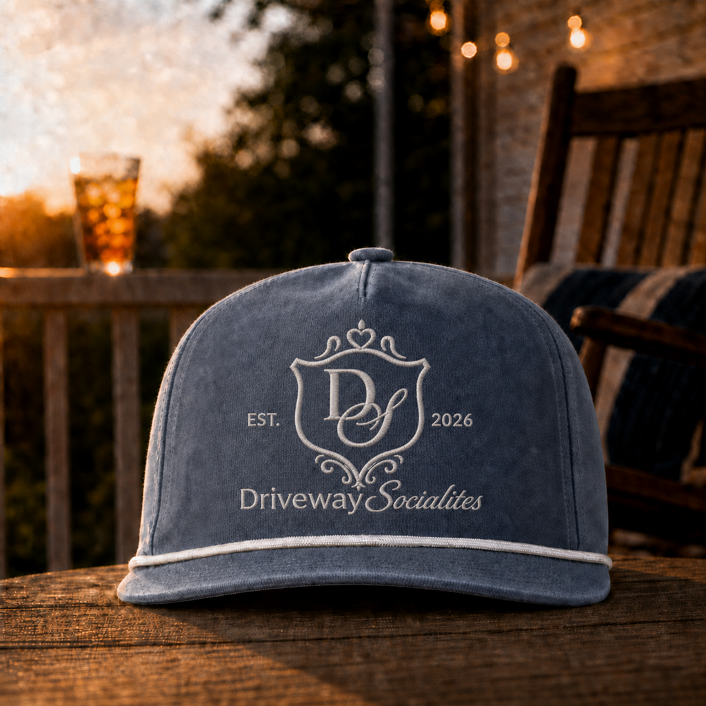 Driveway Socialites Embroidered Rope Hat