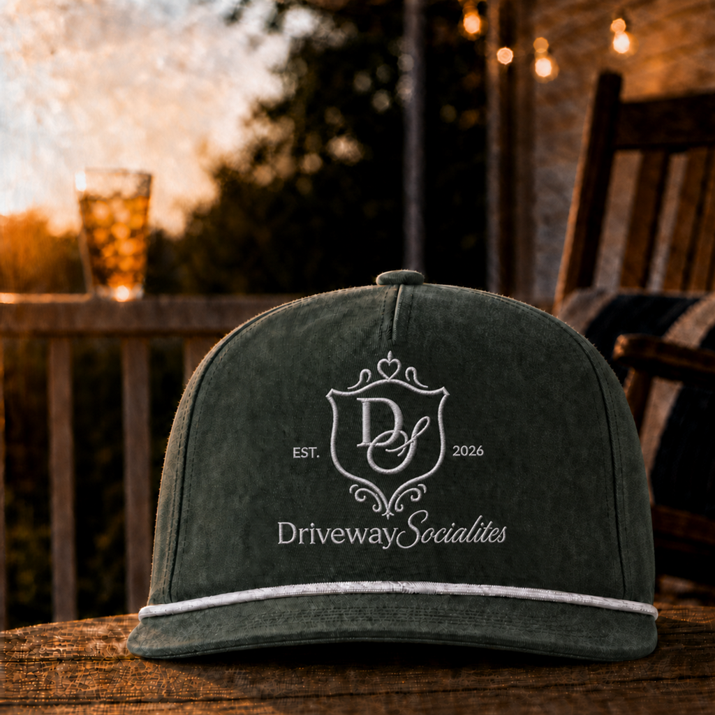 Driveway Socialites Embroidered Rope Hat