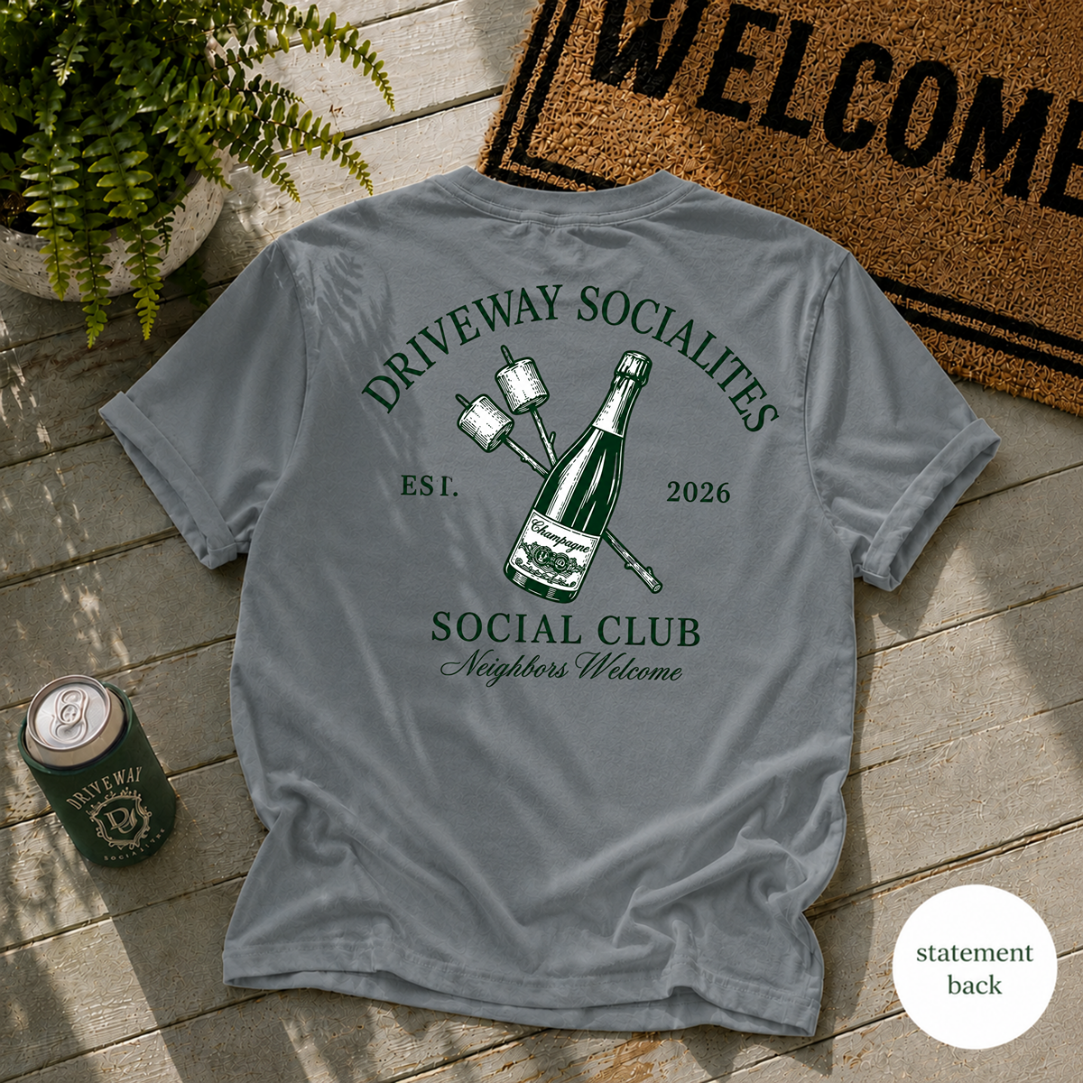 Driveway Socialites Smore's & Champs Statement Back T-Shirt