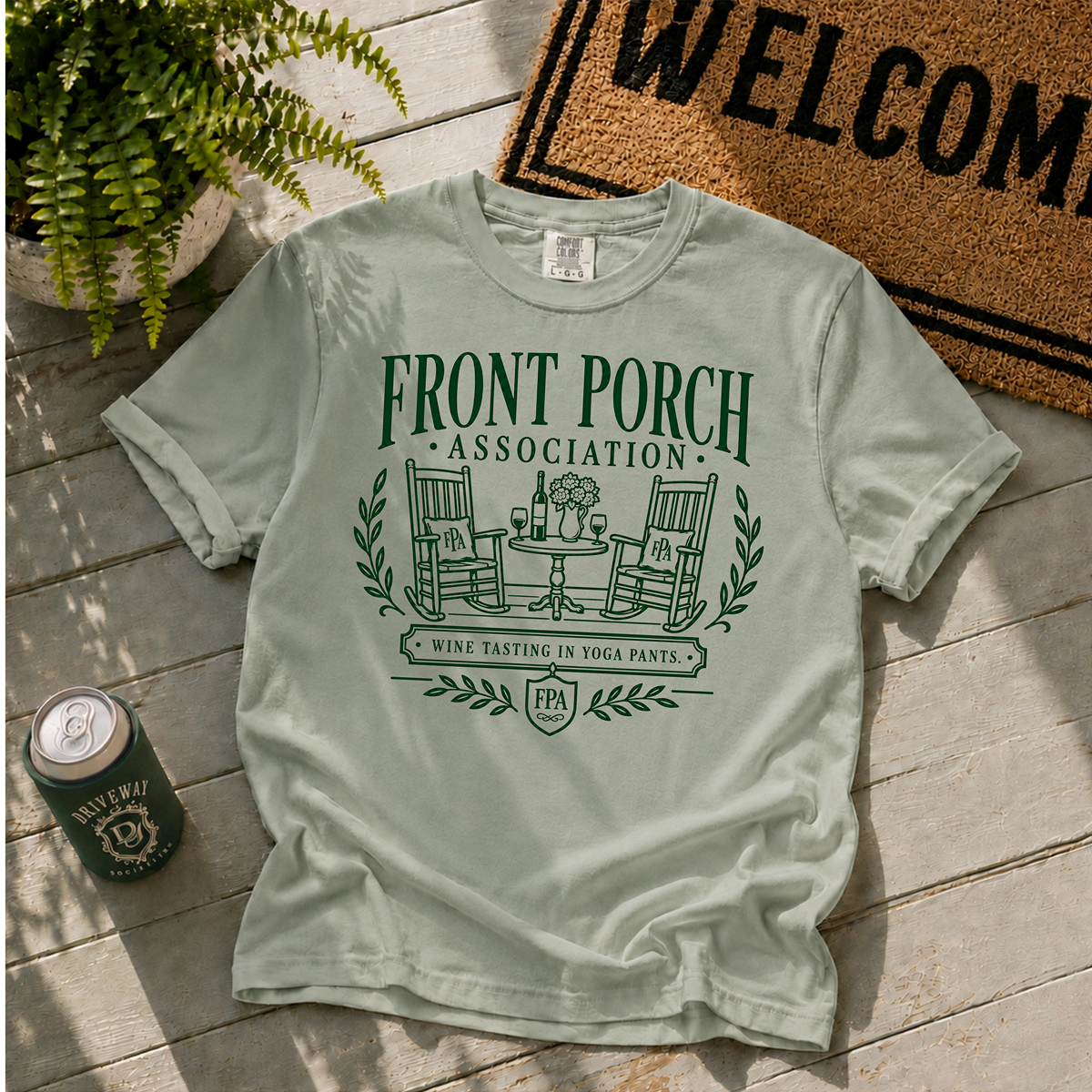 Front Porch Wine Varsity T-Shirt
