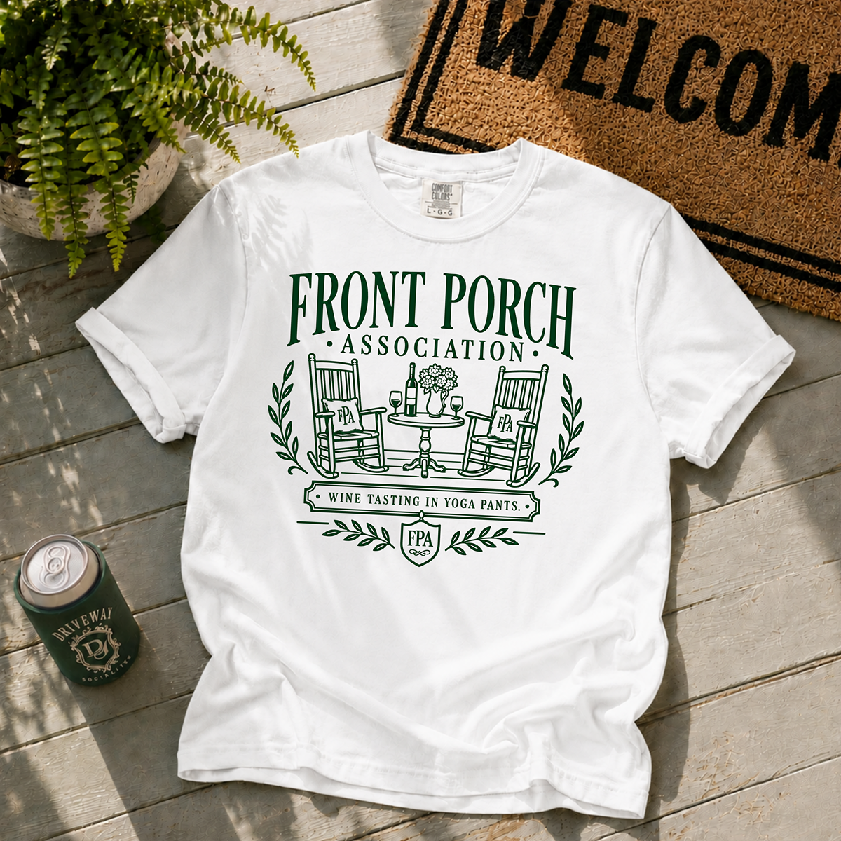 Front Porch Wine Varsity T-Shirt