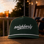 "Neighborly" Embroidered Rope Hat