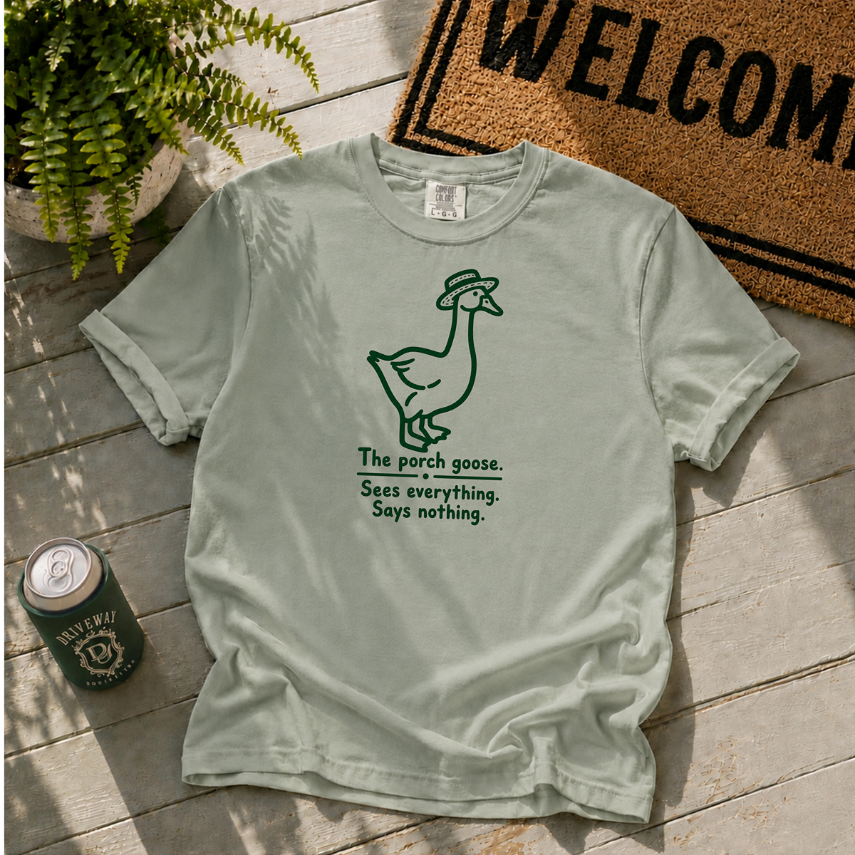 Porch Goose Sees Everything T-Shirt