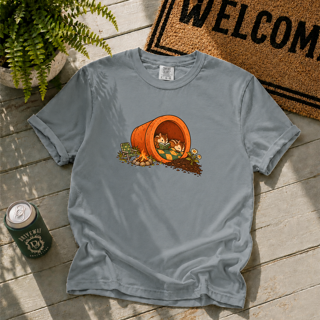 Chipmunk Flower Pot T-Shirt