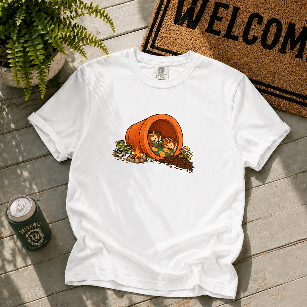 Chipmunk Flower Pot T-Shirt