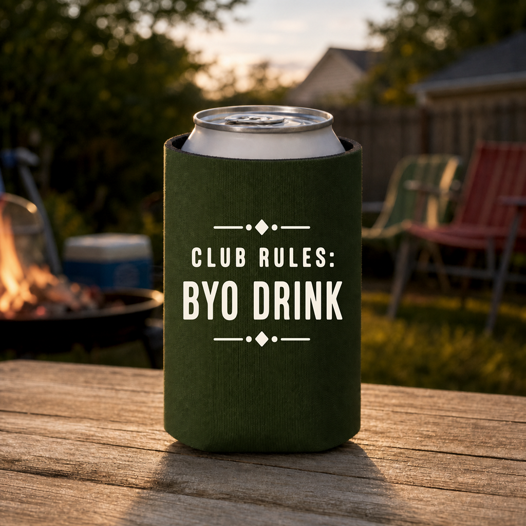 'Club Rules: BYO Drink' Driveway Socialites Can Cooler