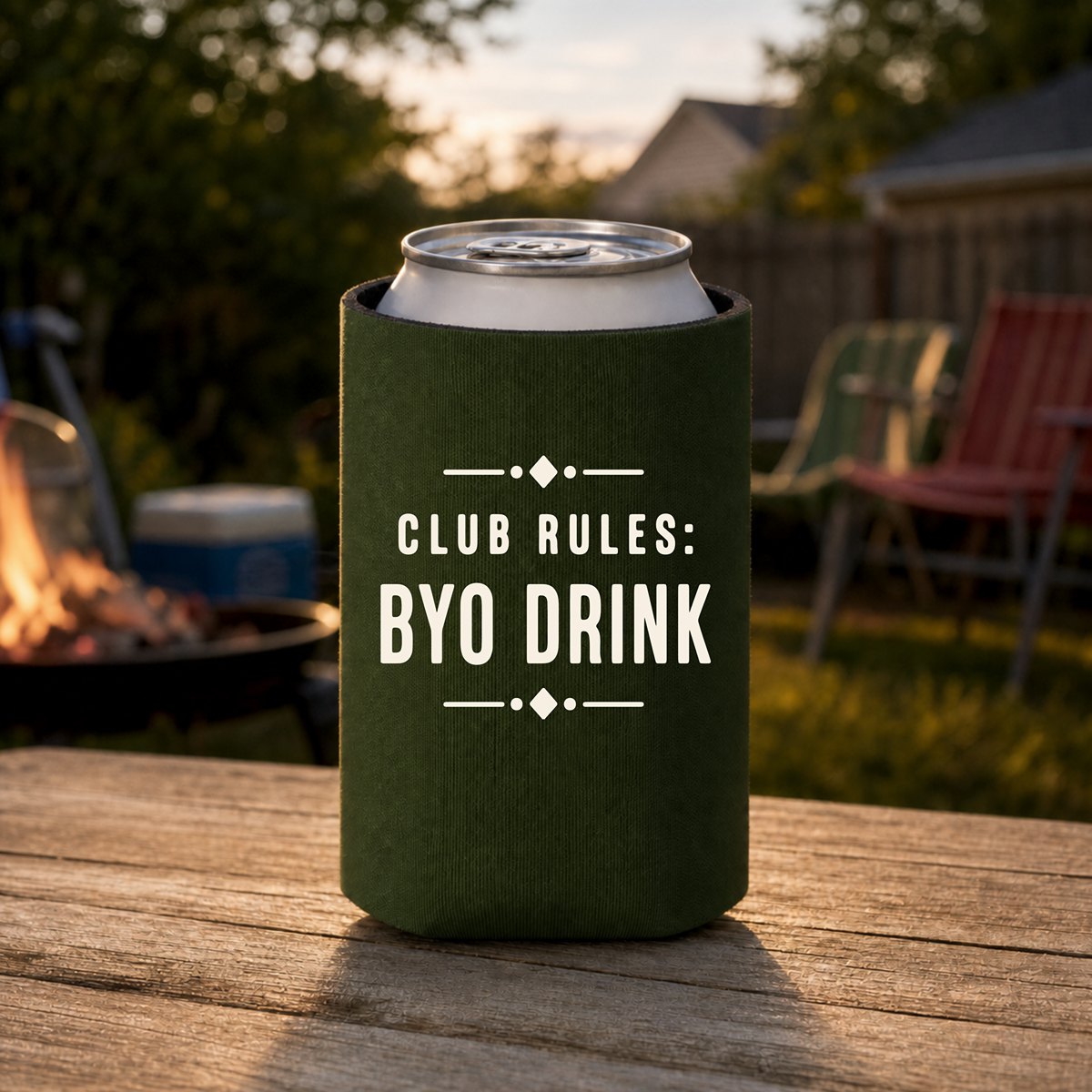 'Club Rules: BYO Drink' Driveway Socialites Can Cooler
