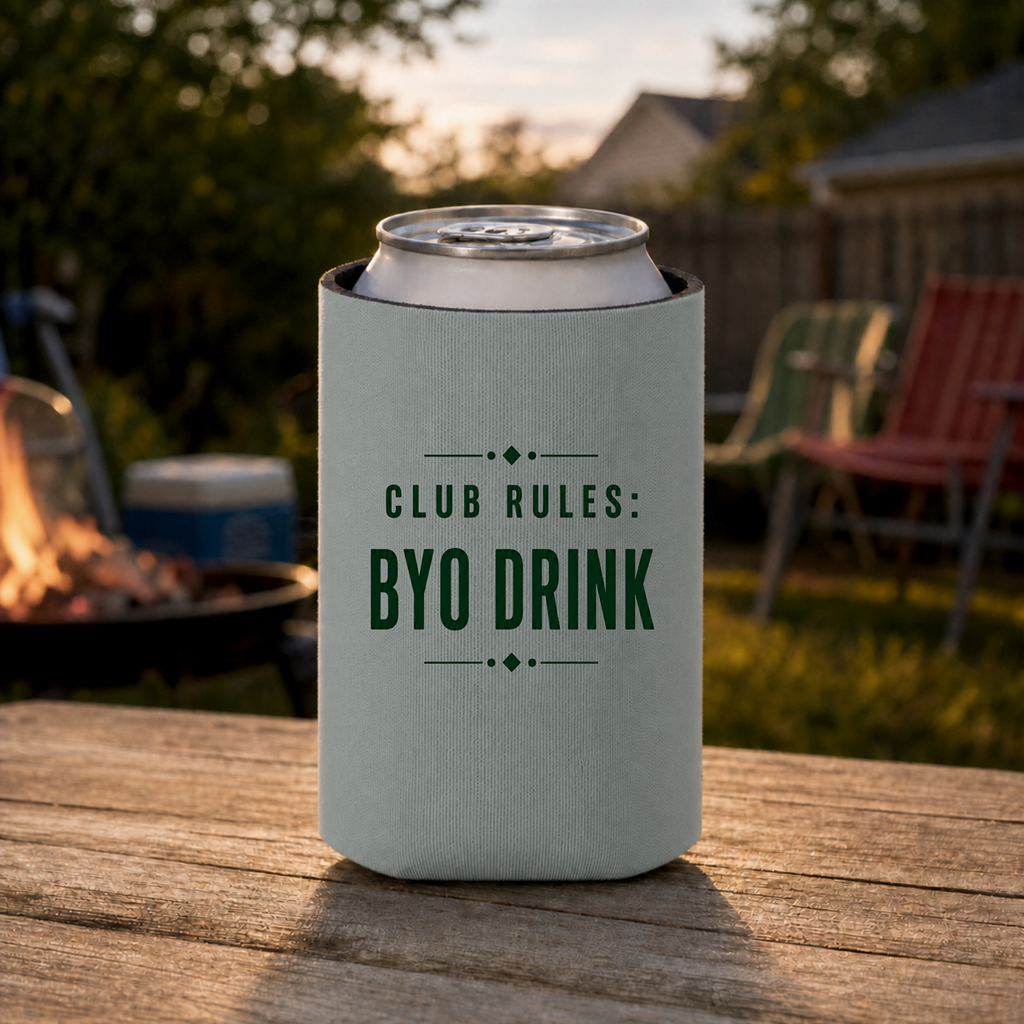 'Club Rules: BYO Drink' Driveway Socialites Can Cooler