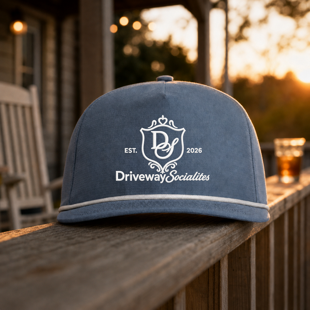 Driveway Socialites Embroidered Rope Hat